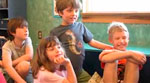 Children listening to book being read